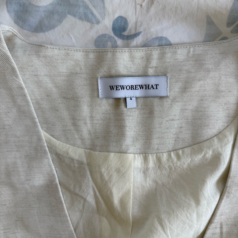 WeWoreWhat vest linen top- size 4 - Picture 6 of 8